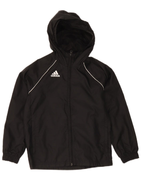 Adidas Chubasquero con capucha para niño 7-8 años Negro Poliéster