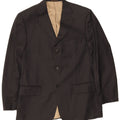 Jaqueta blazer masculina de 3 botões Marks & Spencer Reino Unido 38 risca de giz preta média