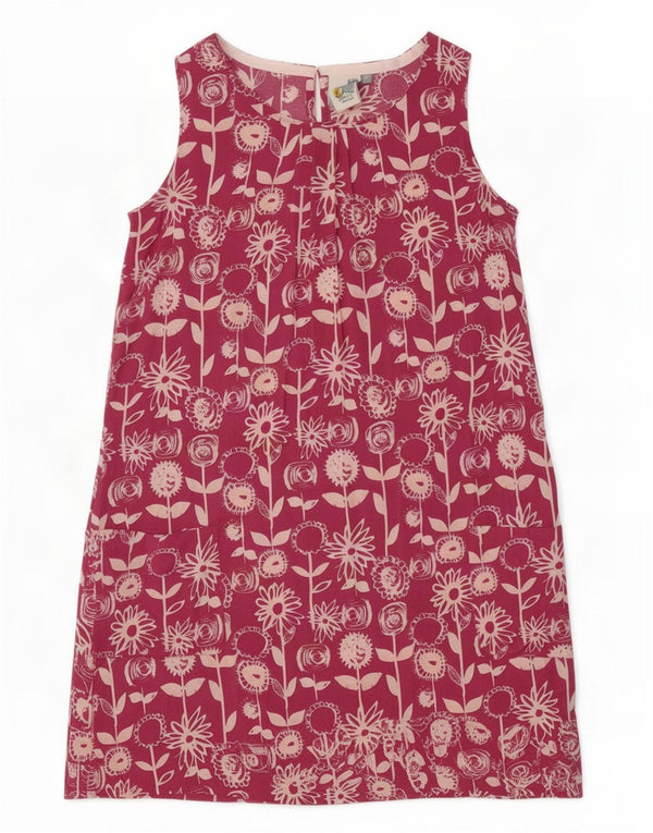 Weird Fish Dame ærmeløs bluse Top UK 12 Medium Pink Floral Viscose