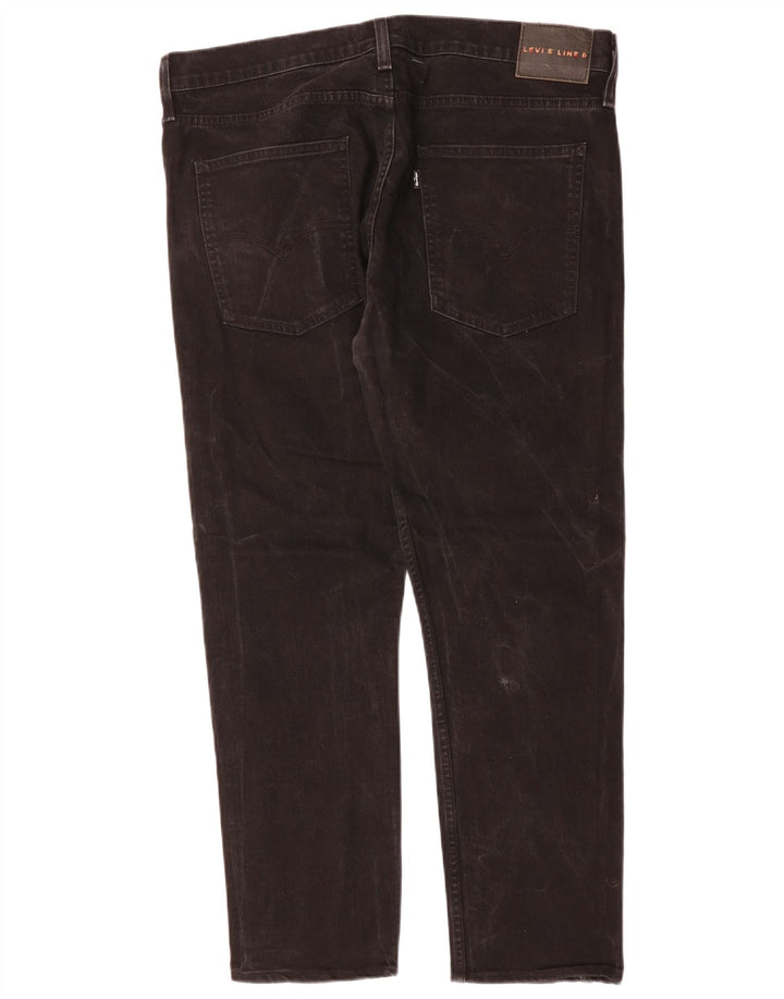 LEVI'S Mens Straight Jeans W36 L27 Black Cotton