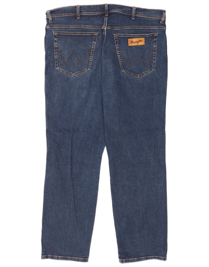 Wrangler Mens Texas Straight Jeans W42 L32 Blue Cotton