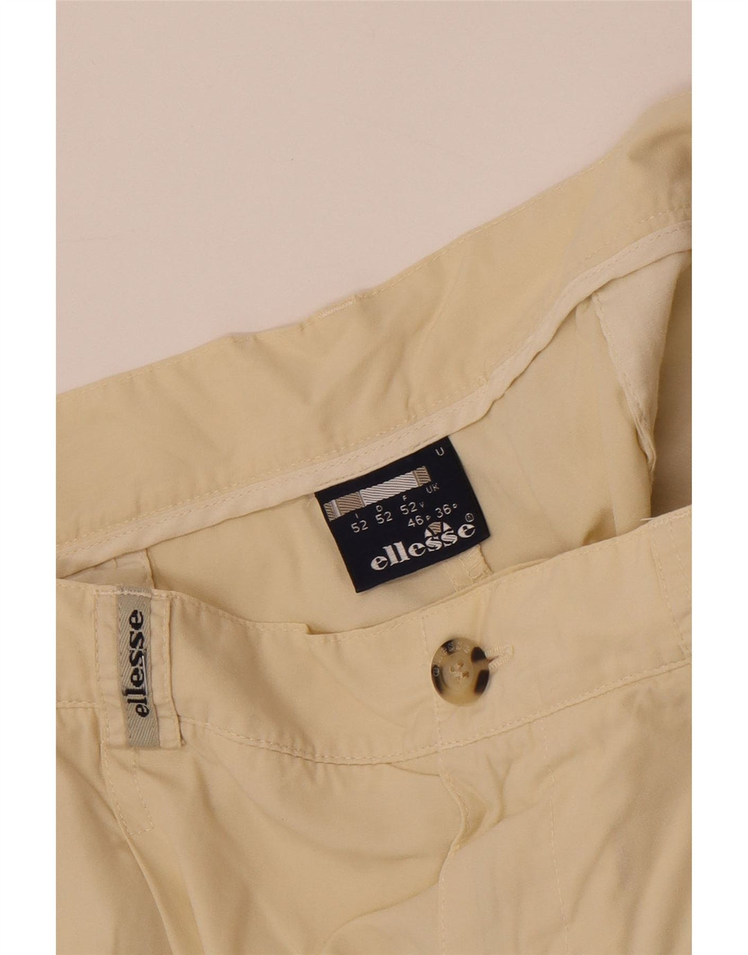 ELLESSE Mens Pegged Chino Shorts W36 Large  Beige