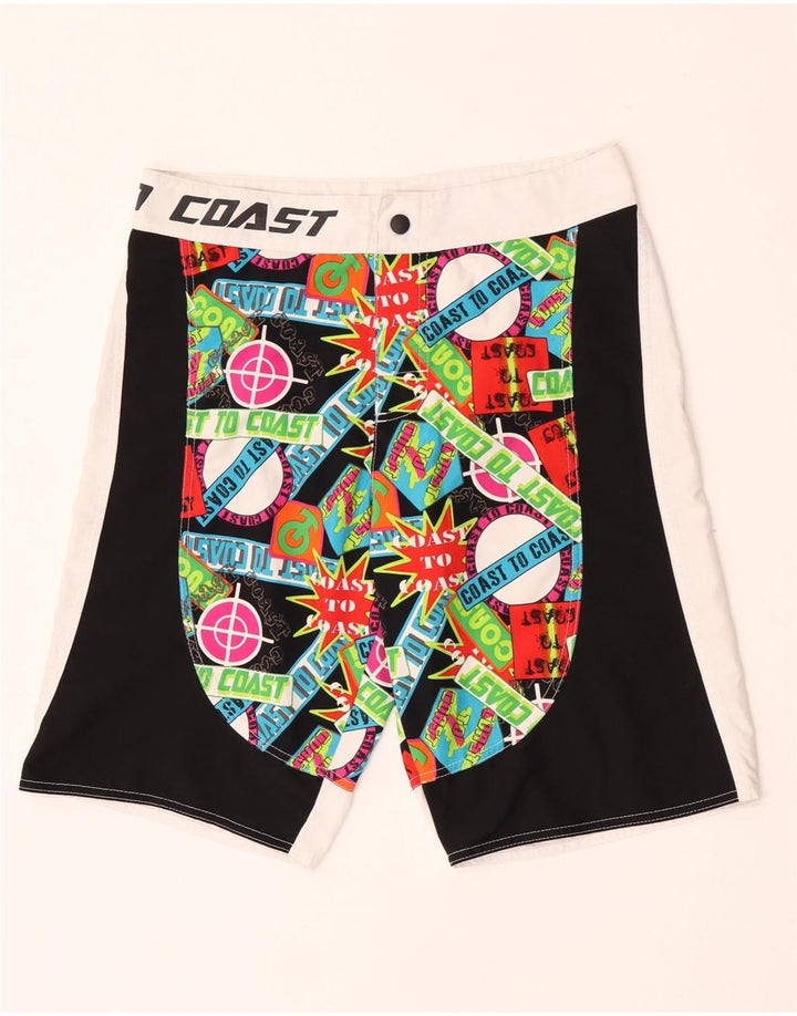 Coast Mens Graphic Swimming Shorts Medium  Multicoloured Polyester