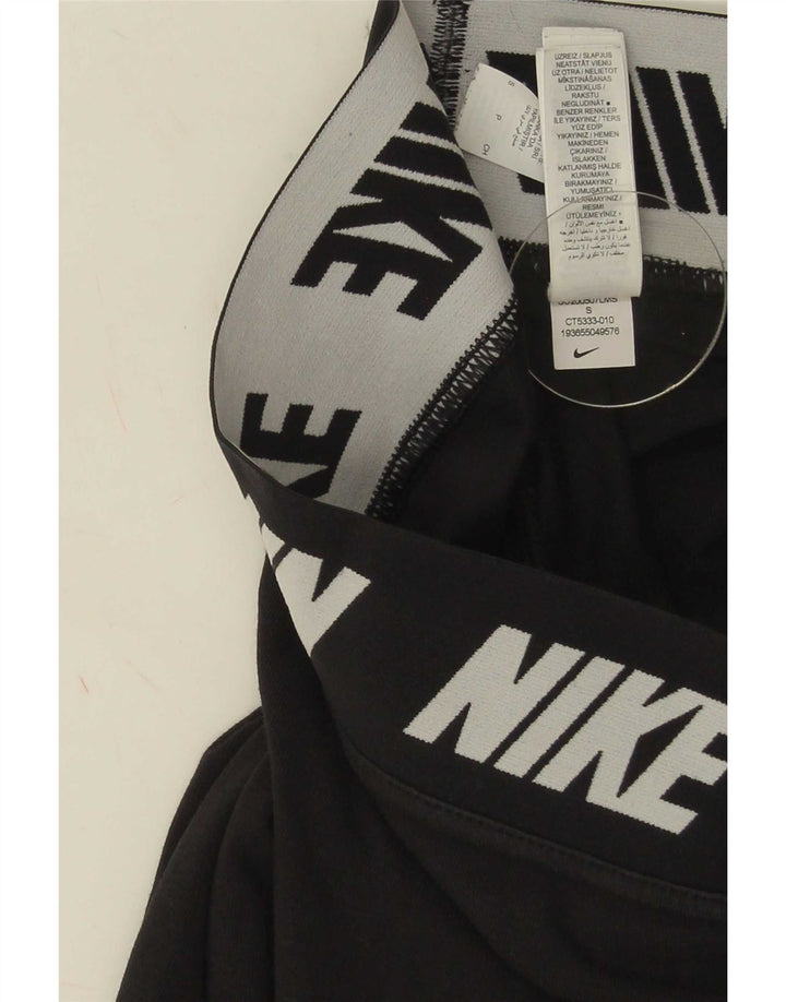 Nike Womens Graphic Leggings UK 8 Small  Black Cotton
