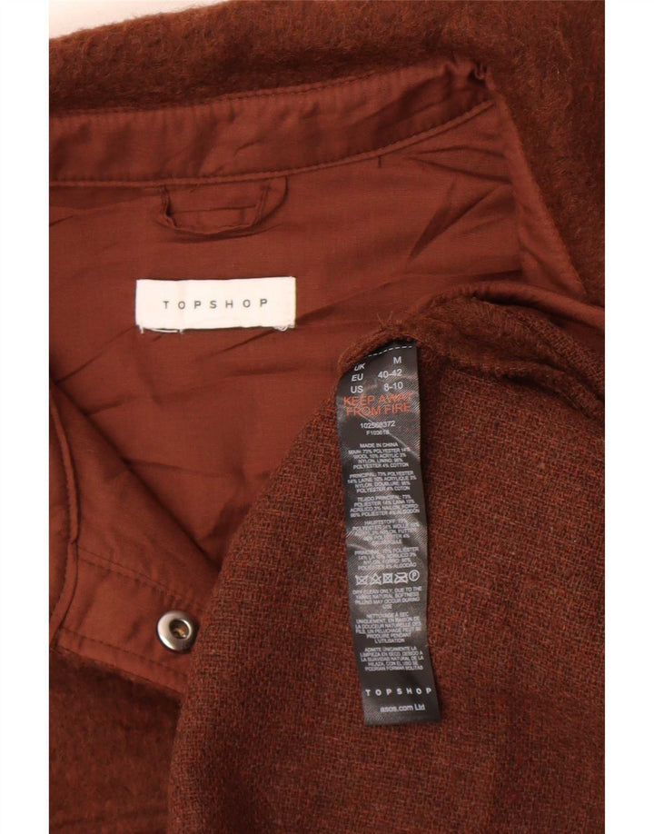 Damska koszula flanelowa Topshop UK 14, średni brąz, poliester