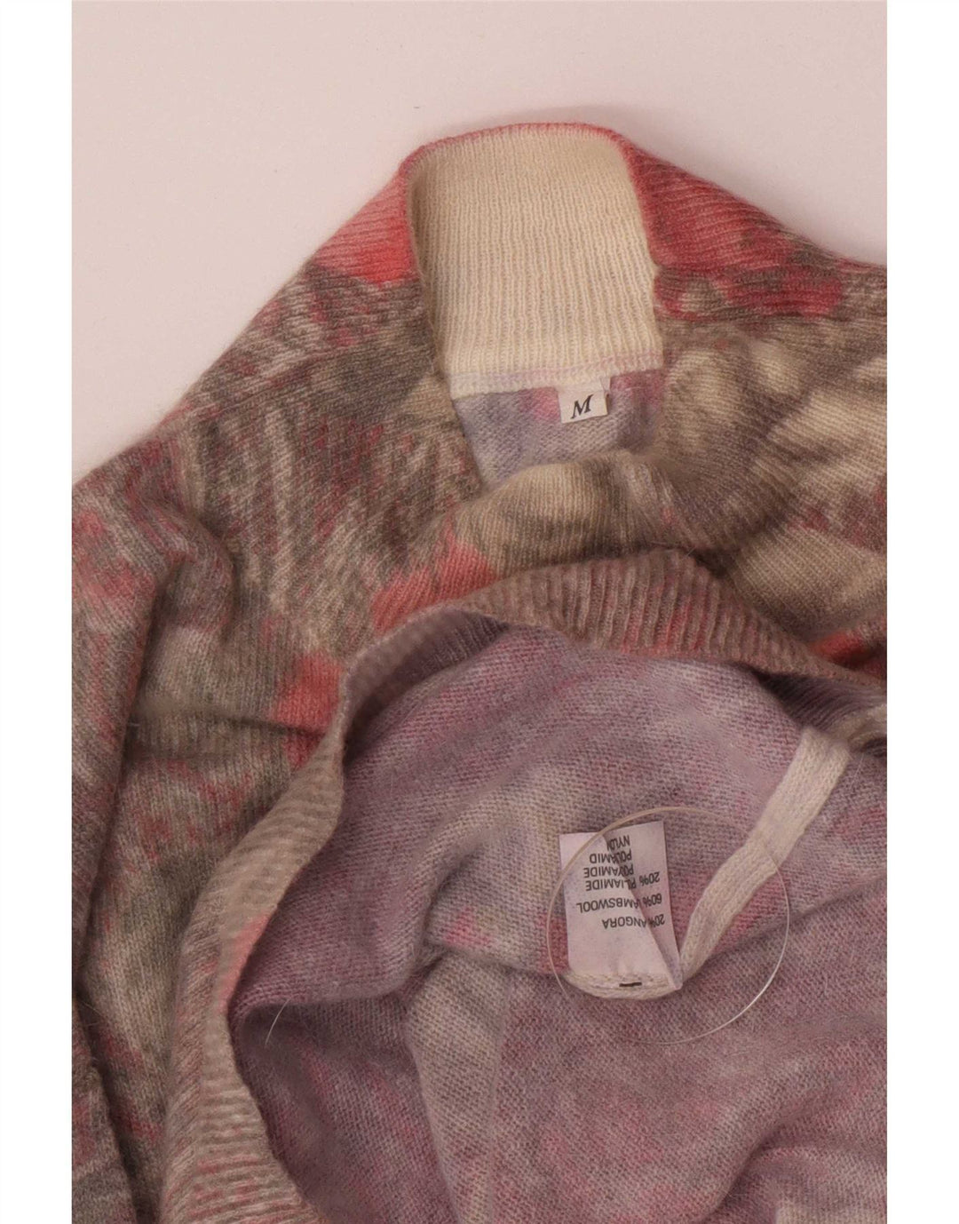 Vintage Womens Turtle Neck Jumper Sweater UK 12 Medium Multicoloured Retro