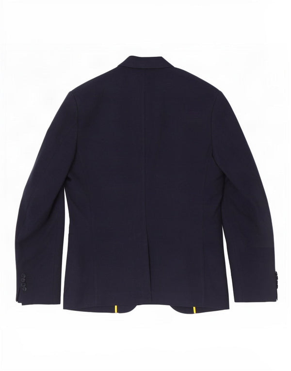 Sisley Veste Blazer 2 Boutons Homme IT 52 XL Bleu Marine Coton