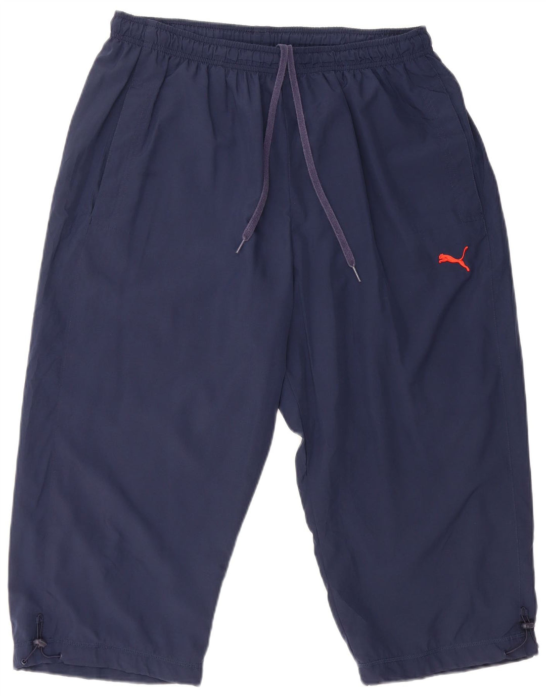 PUMA Mens Graphic Bermuda Sport Shorts XL Navy Blue Polyester