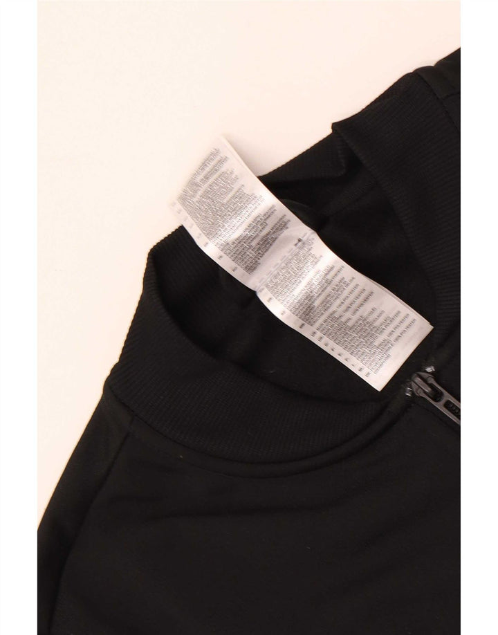 Adidas Womens Tracksuit Top Jacket UK 8/10 Small Black Polyester