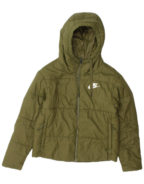 Nike Veste réversible rembourrée pour femme UK 12 Polyester vert moyen