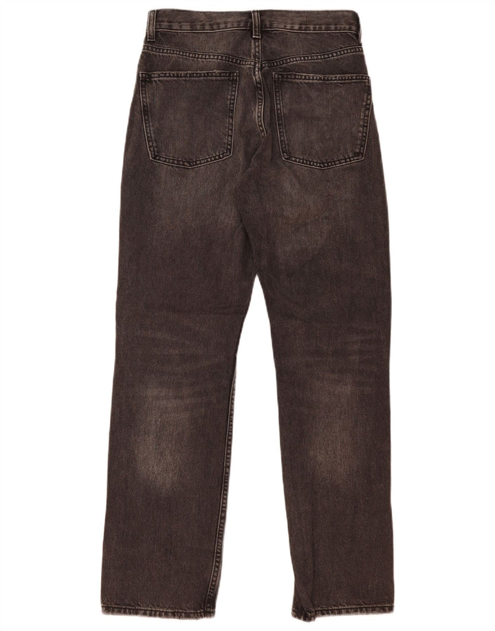 Zara Dame Straight Jeans EU 38 Small W29 L30 Grå Bomuld