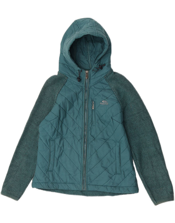 Weird Fish Pull à capuche zippé pour femme UK 14 Coton turquoise moyen