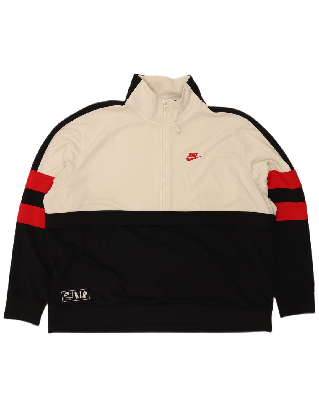 Nike Sweat-shirt à fermeture éclair 1/4 pour homme 2XL Noir Colorblock Polyester