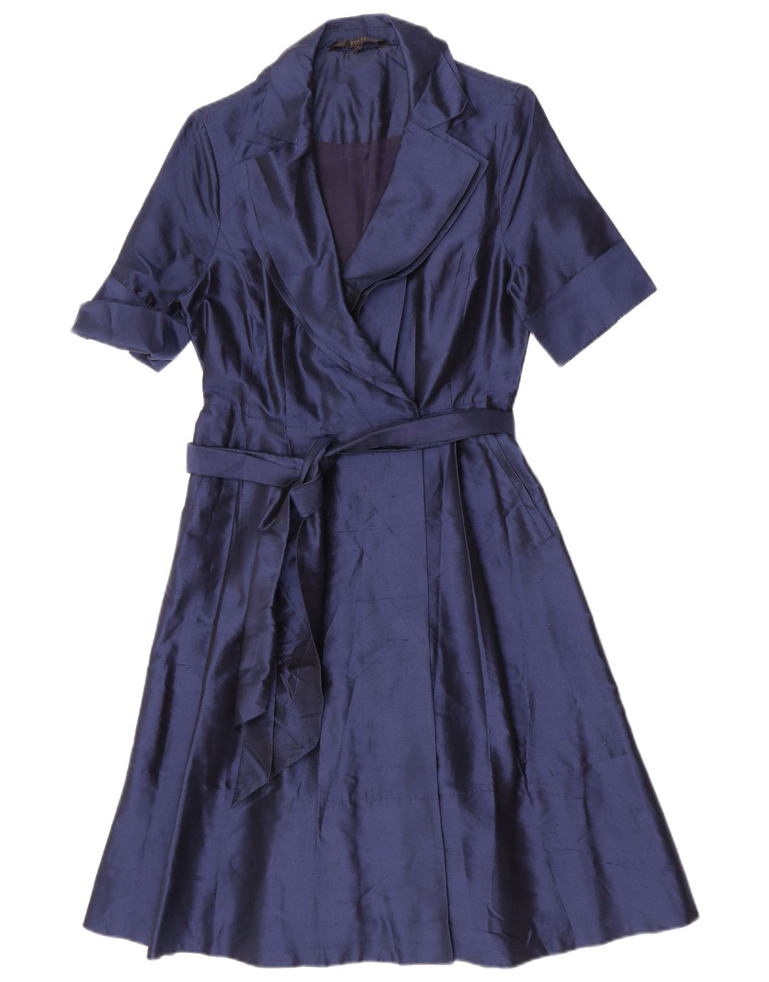 Coast Robe portefeuille pour femme UK 12 Soie bleu marine moyen