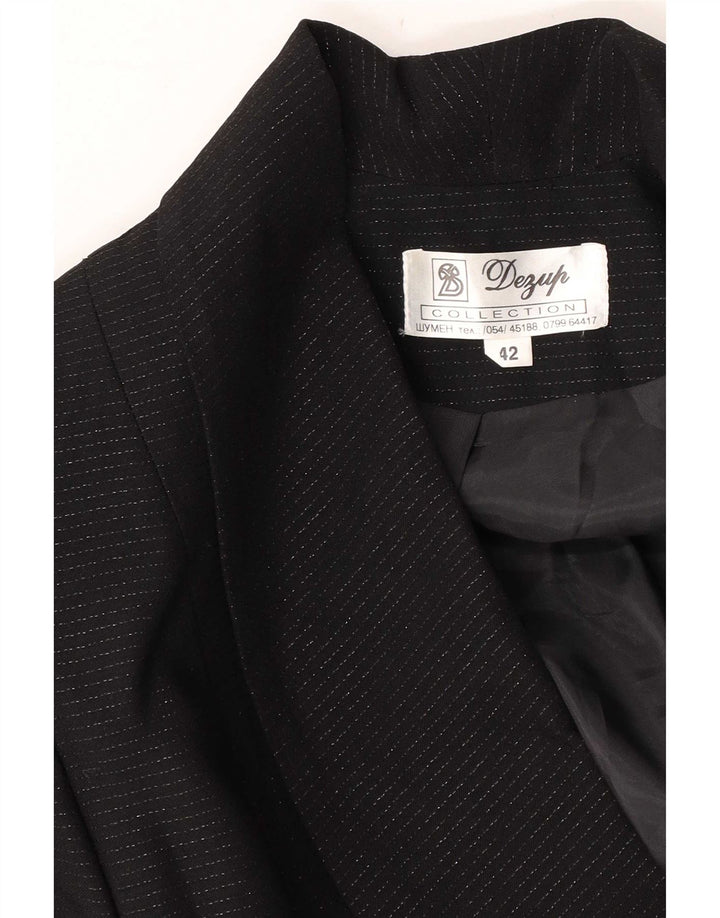 Jachetă vintage pentru femei la dublu piept IT 42 Medium Black Dunge