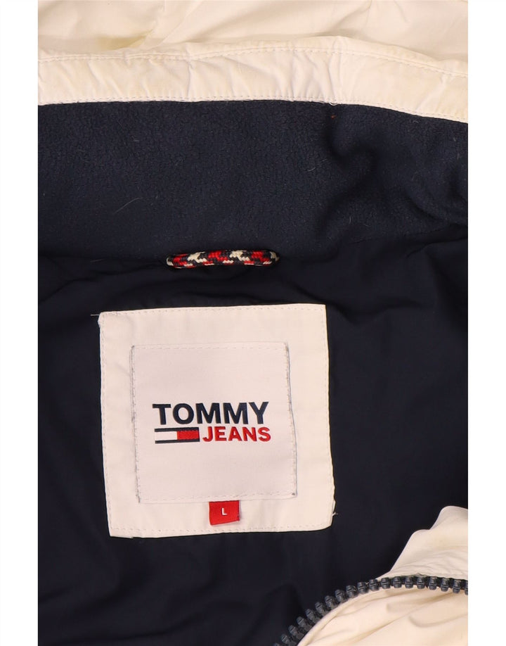 Tommy Hilfiger Mens Graphic Padded Jacket UK 40 Large White Colourblock