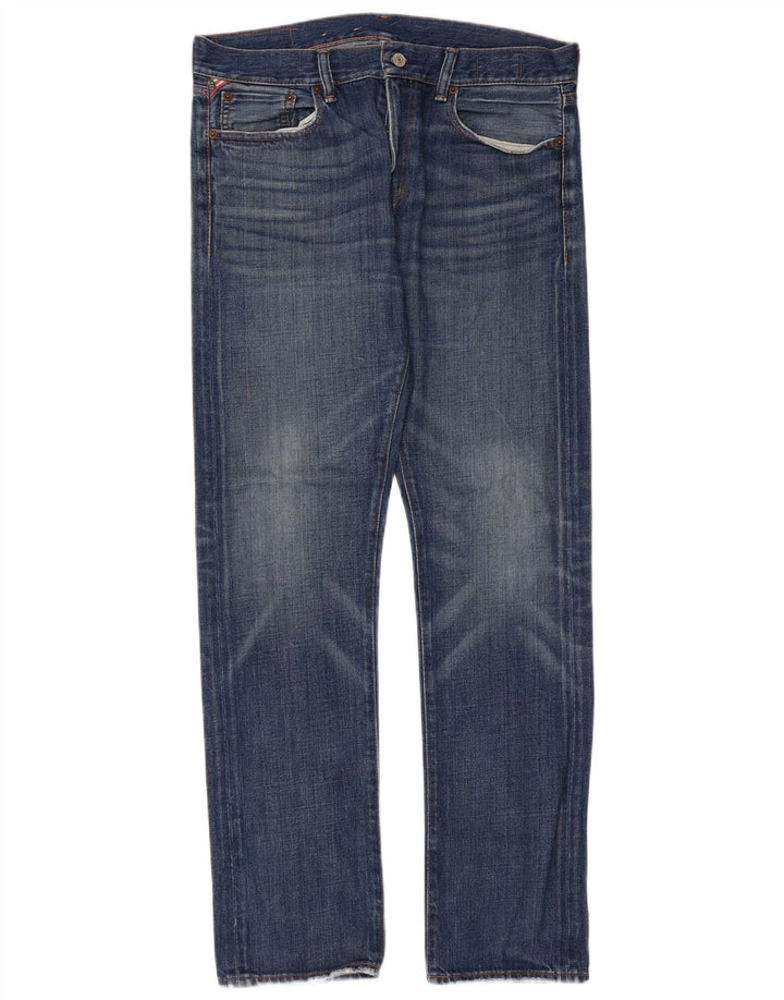 Ralph Lauren Mens Slim Jeans W34 L34 Blue Cotton