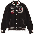 DC Mens Graphic Varsity Jacket UK 36 Petite laine noire