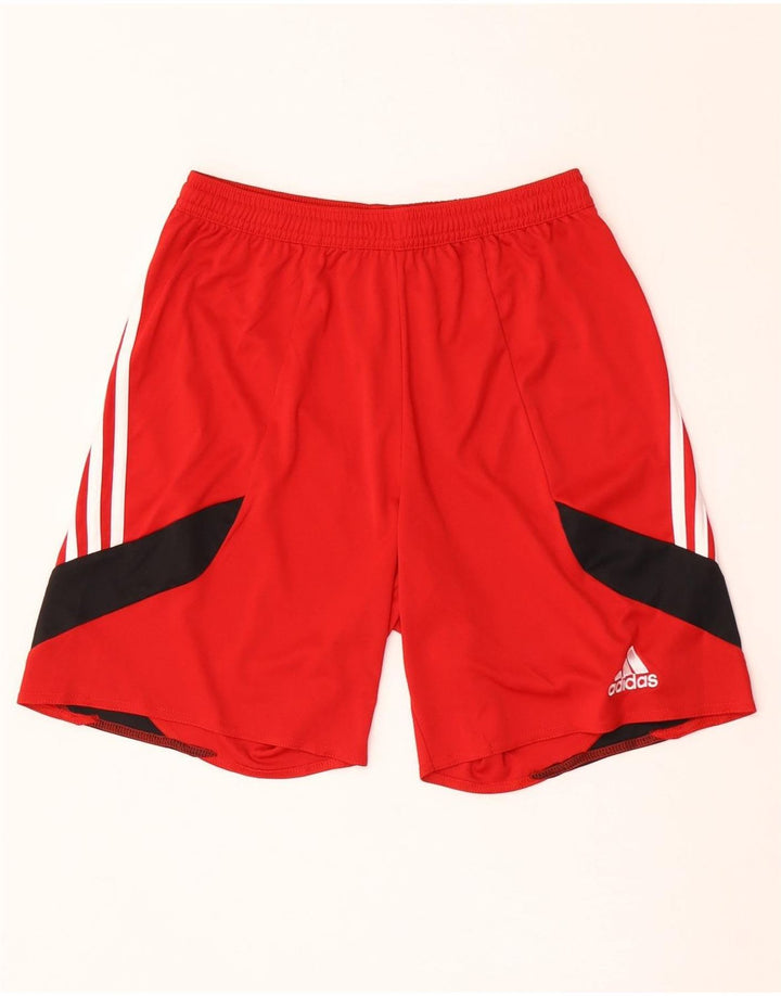 Pantaloni scurți sport Adidas Climalite pentru bărbați, roșu, poliester color bloc