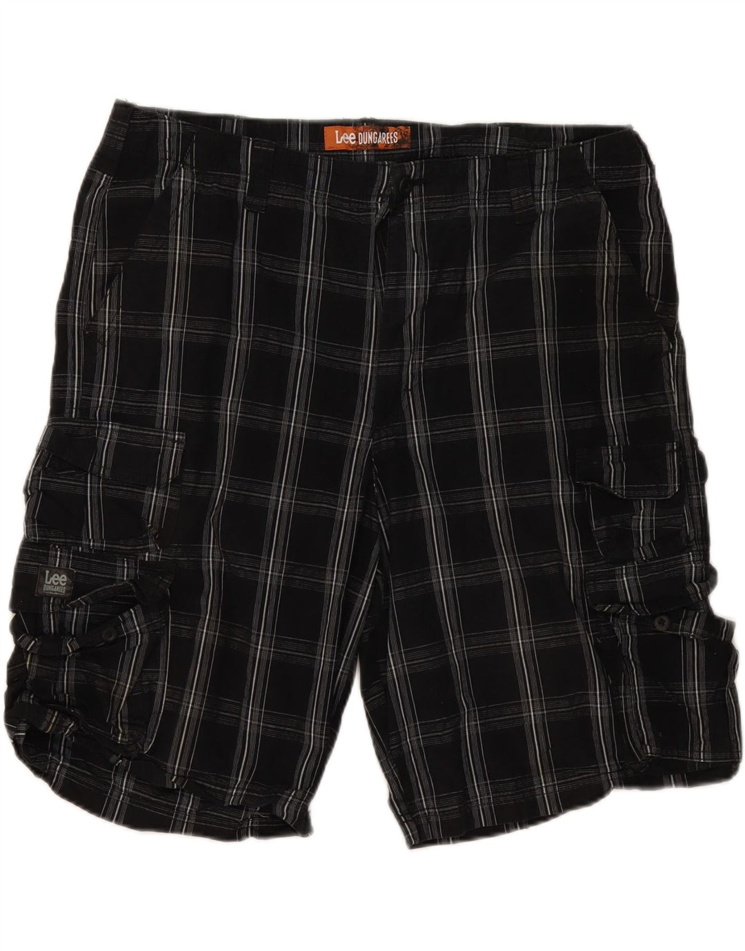 Pantaloncini cargo da uomo Lee W40 XL in cotone a quadri neri