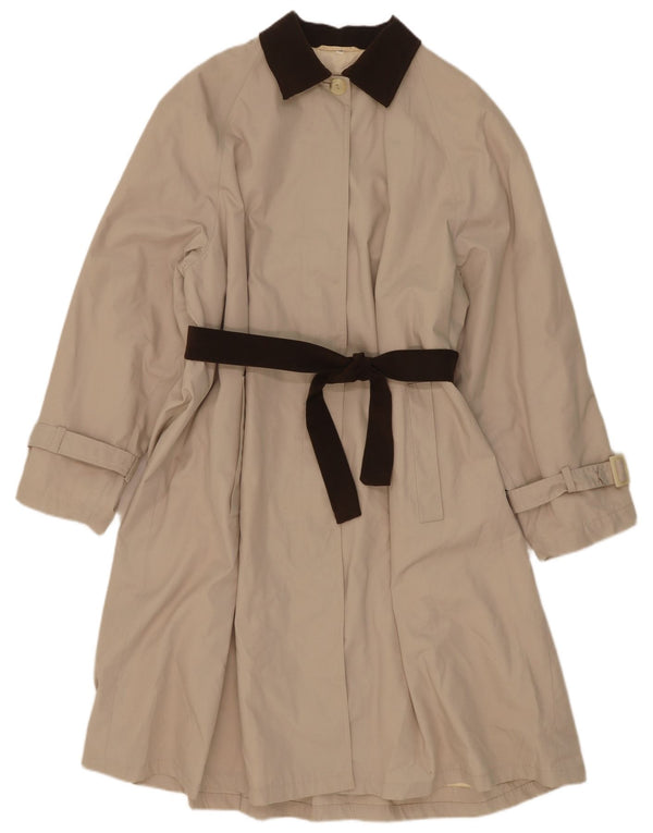 Lancetti Womens Overcoat IT 42 Medium Beige