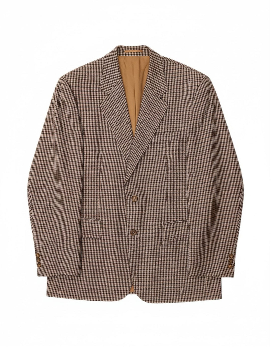 BURTON Mens Regular Fit Blazer Jacket UK 40 Large Beige Houndstooth