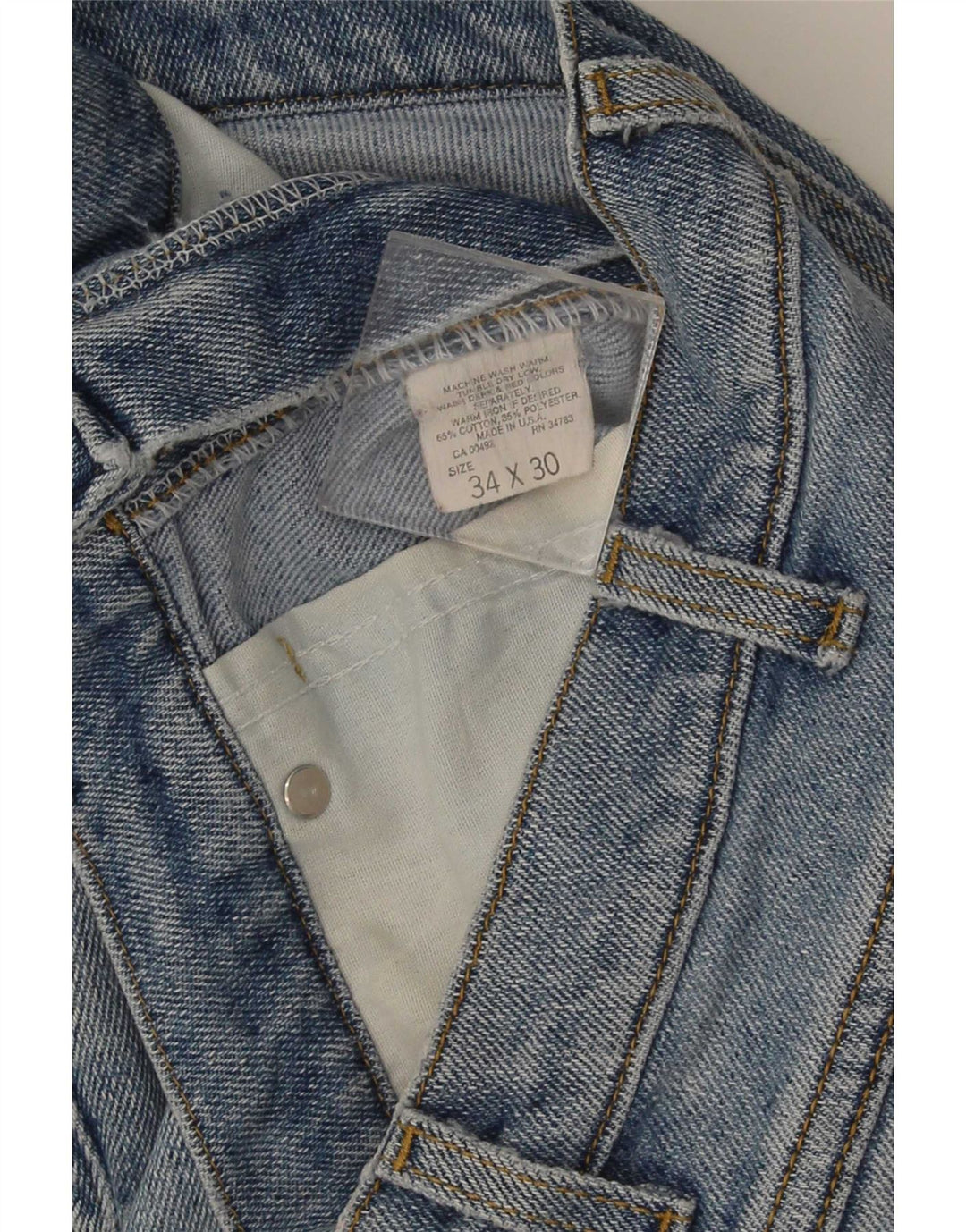 Lee Mens Straight Jeans W34 L30 Blue Cotton