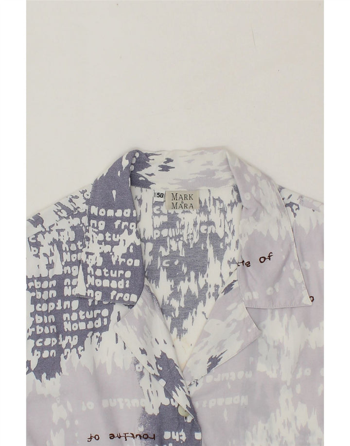 VINTAGE Womens Graphic Short Sleeve Shirt IT 50 XL Grey Vintage Vintage and Second-Hand Vintage from Messina Hembry 