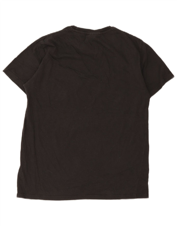T-shirt da uomo Pierre Cardin Top in cotone nero medio