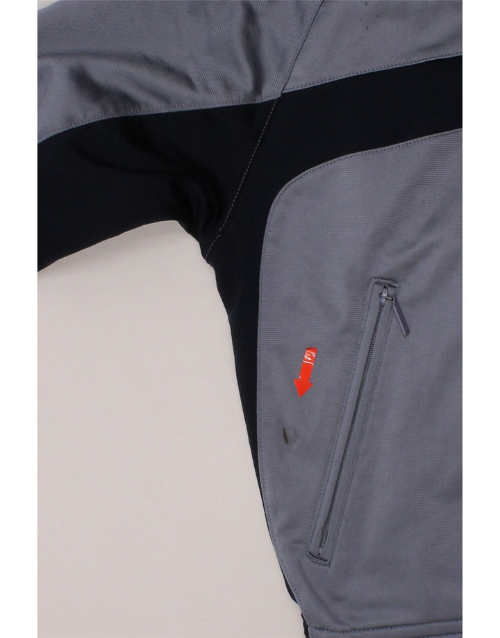 ADIDAS Boys Tracksuit Top Jacket 9-10 Years Grey Colourblock Polyester Vintage Adidas and Second-Hand Adidas from Messina Hembry 