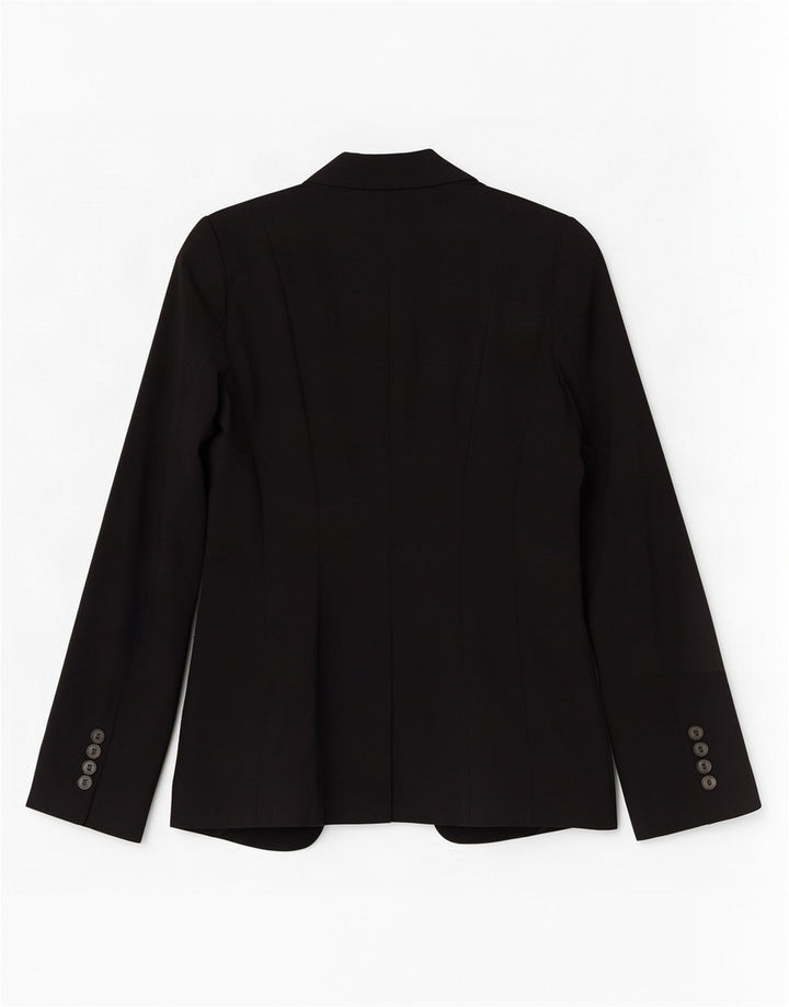 Liu Jo Dame 1 Knap Blazer Jakke IT 44 Medium Sort Uld