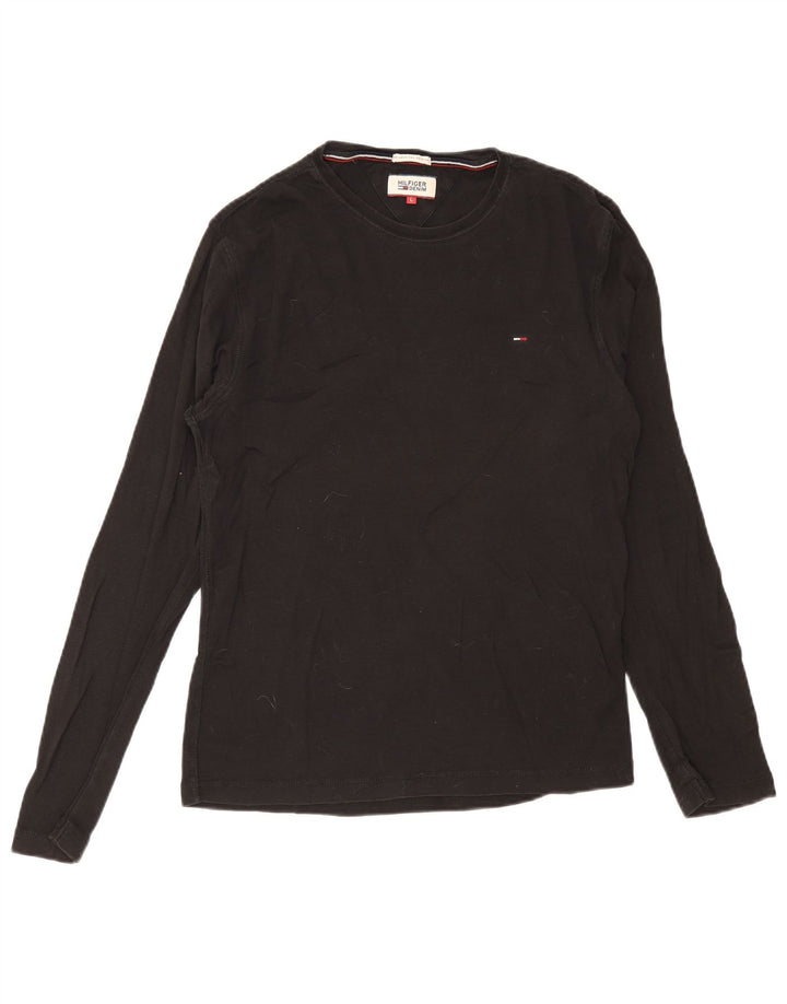 Tommy Hilfiger Herre Top Langærmet Stor Sort Bomuld