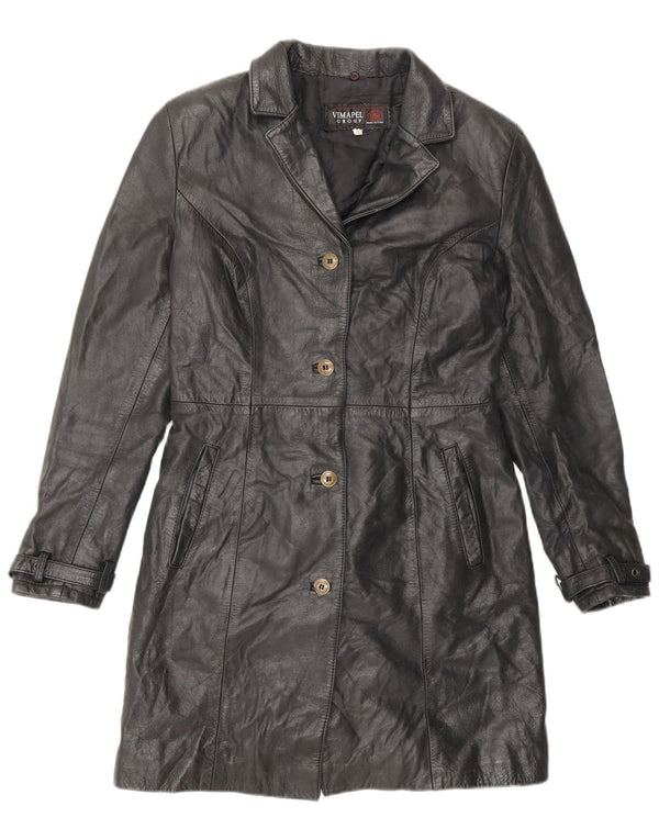 Vimapel Abrigo de cuero para mujer UK 10 Small Black Classic