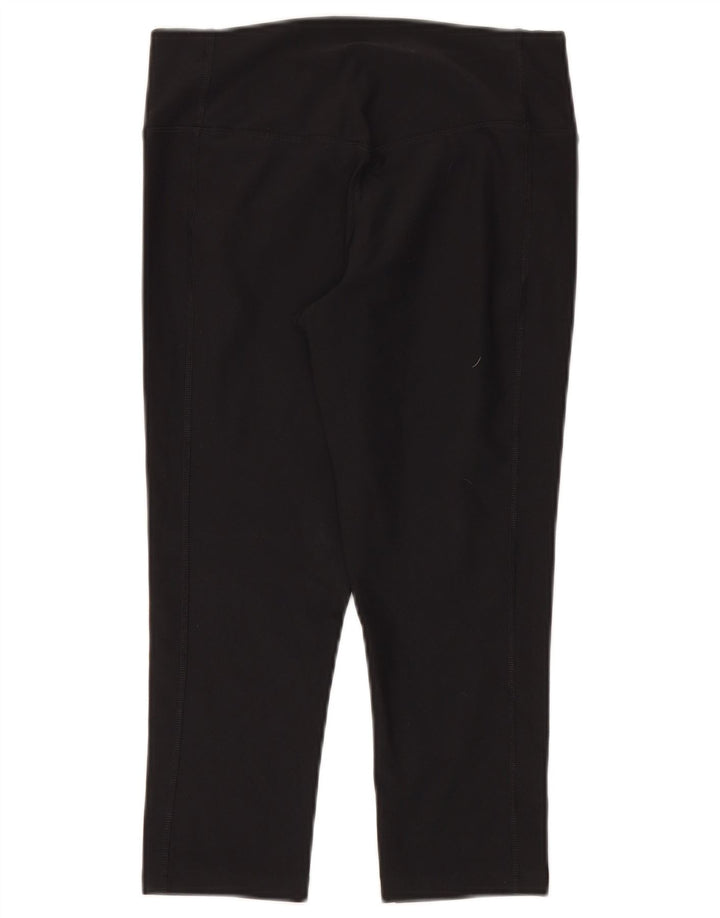 Nike Dame Dri Fit Capri Leggings UK 10 Small Black Polyester