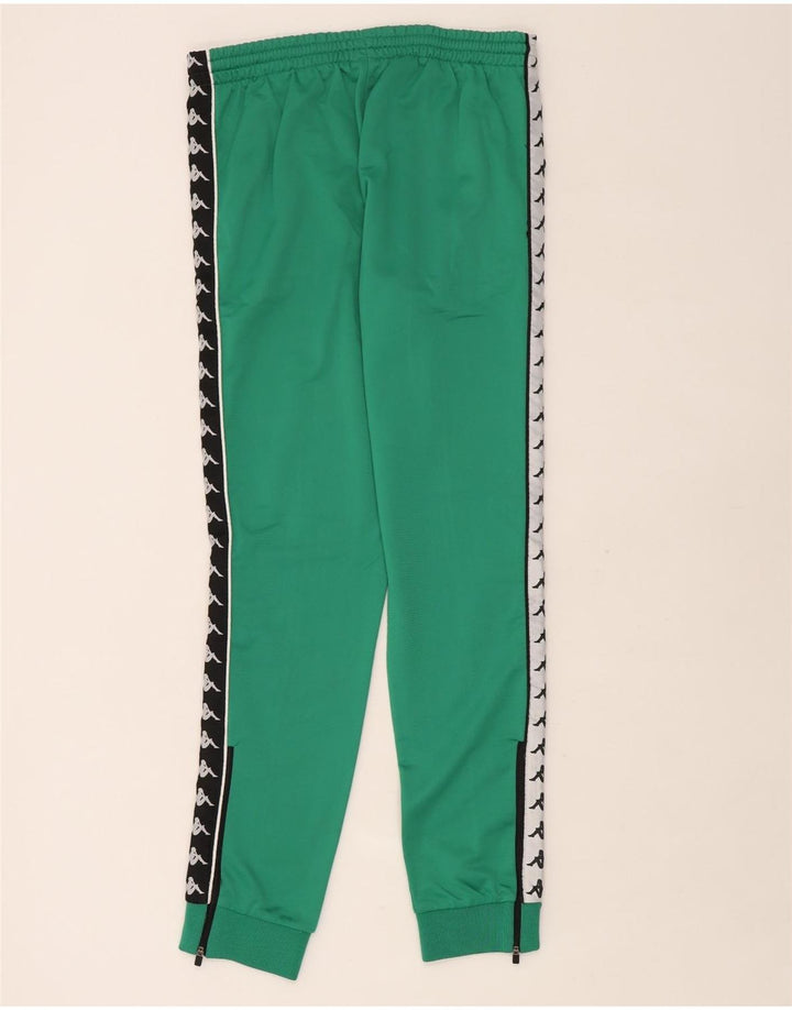 Kappa Mens Graphic Tracksuit Trousers Joggers Medium  Green Colourblock