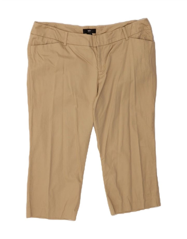MOSSIMO Womens Straight Capri Trousers US 16 2XL W38  L22  Beige Cotton Vintage Mossimo and Second-Hand Mossimo from Messina Hembry 