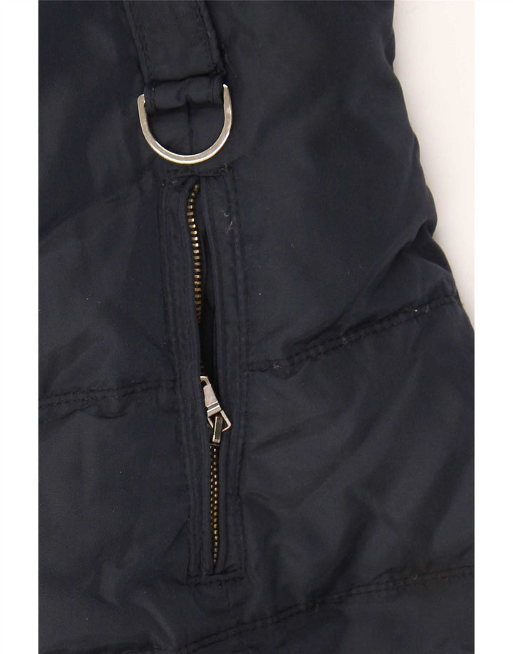 Jaqueta acolchoada feminina Zara UK 12 médio azul marinho