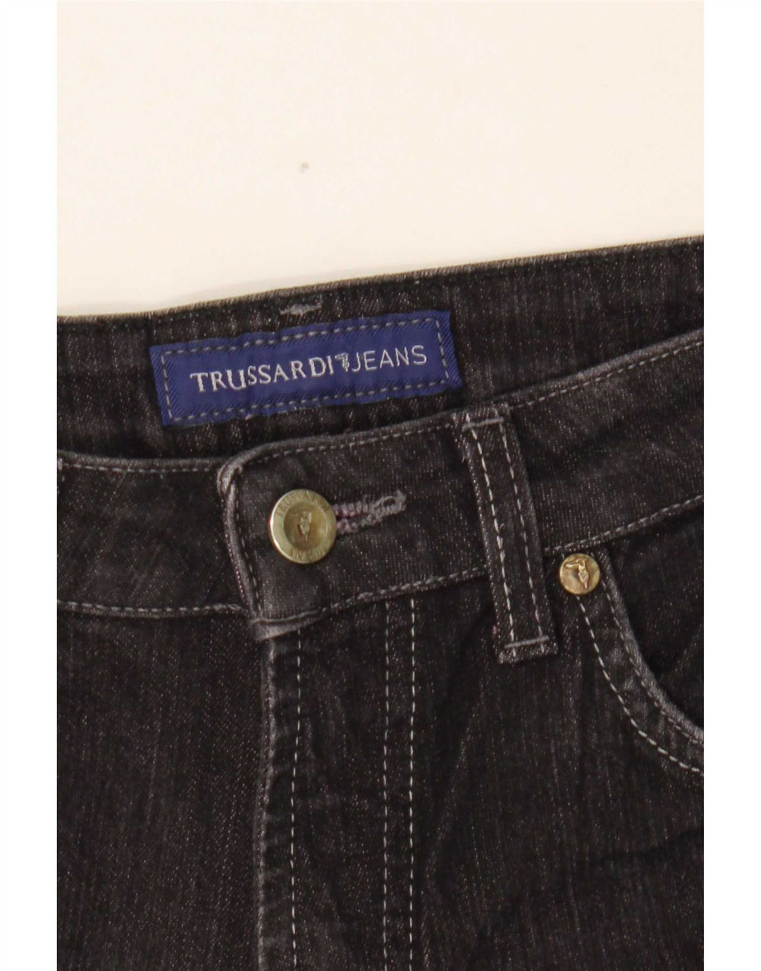 Trussardi Womens Straight Jeans W28 L29 Black Cotton