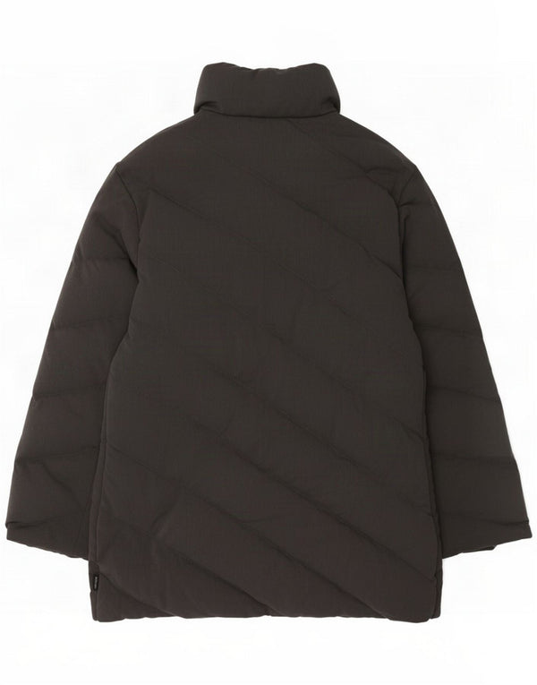 Moncler Damen gepolsterter Mantel, Größe 4, groß, Grau