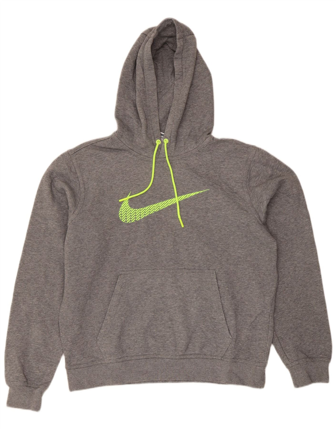 Nike Mens Regular Fit Hoodie Jumper Medium Grey Cotton