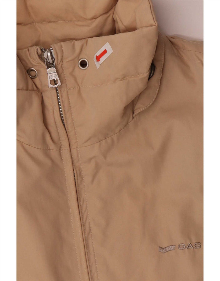 Gas Womens Regular Fit Windbreaker Jacket UK 16 Large Beige Cotton