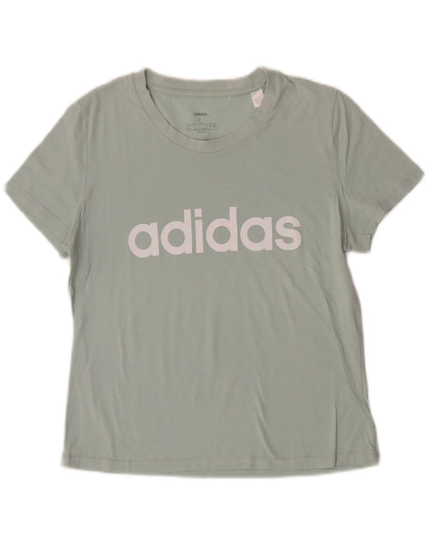 Женская футболка с рисунком Adidas Top UK 16/18, большая бирюзовая