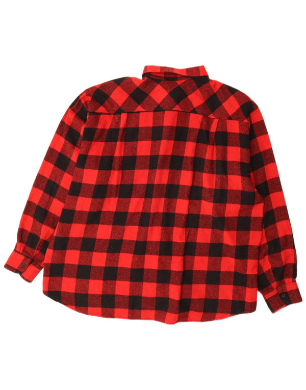Colombus Férfi felső ing flanel ing XL Red Gingham Polyester