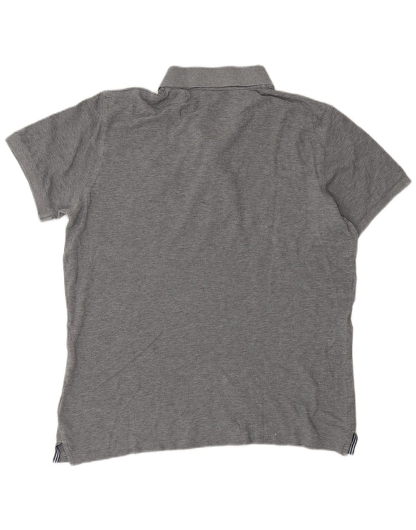 Polo da uomo Gant in cotone grigio medio