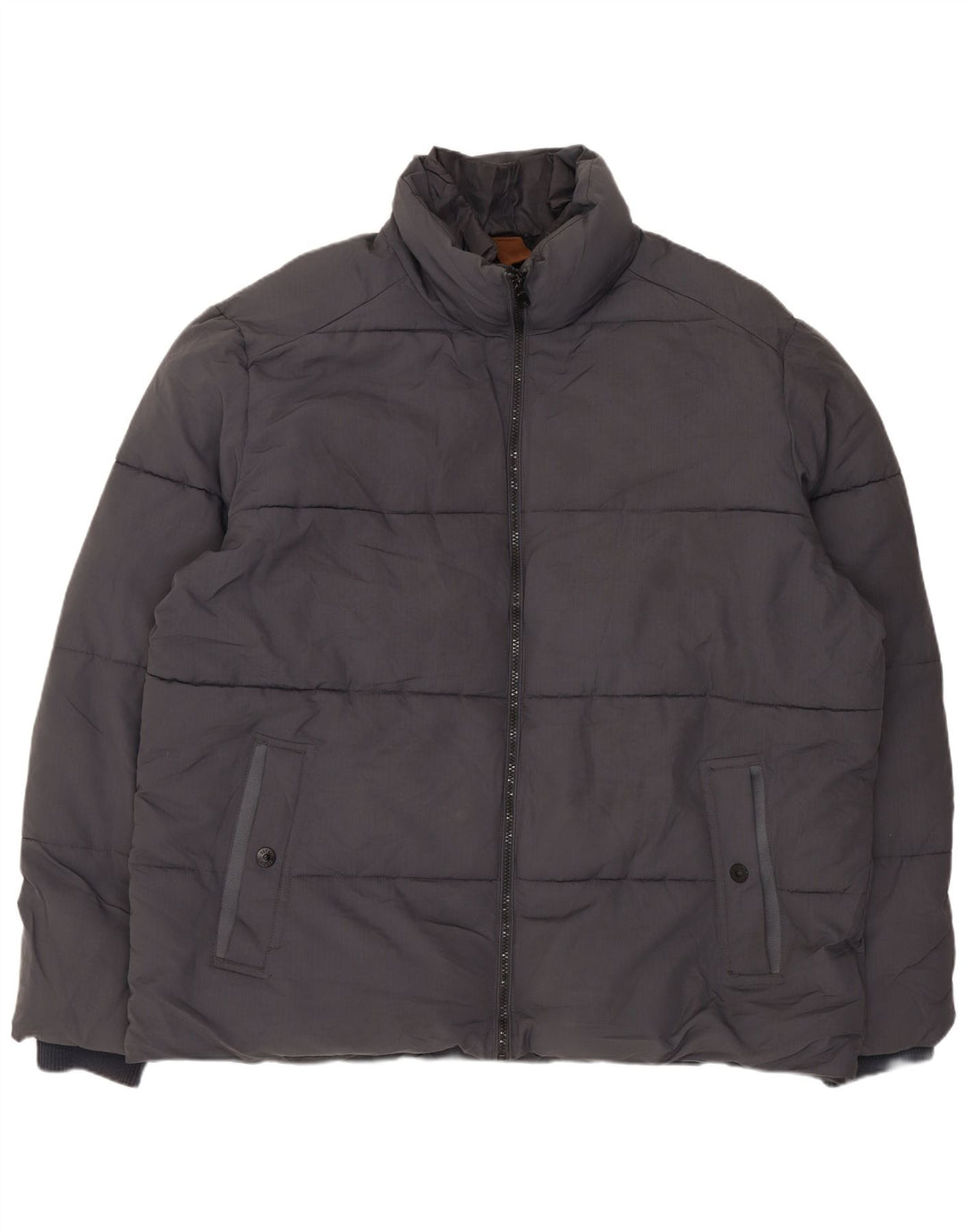 MARKS & SPENCER Mens Padded Jacket UK 44 2XL Grey Polyester
