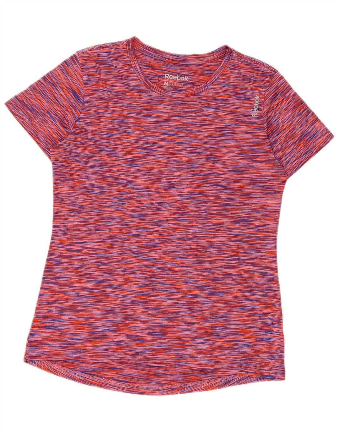Reebok Womens T-Shirt Top UK 12 Medium Multicoloured Flecked Polyester