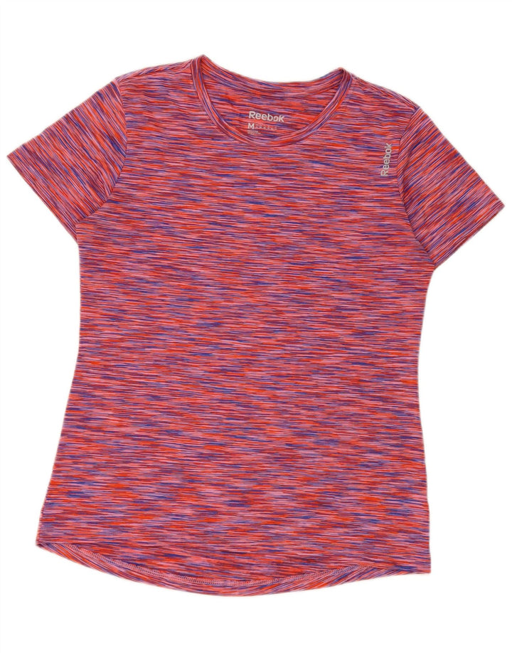 Reebok Womens T-Shirt Top UK 12 Medium Multicoloured Flecked Polyester