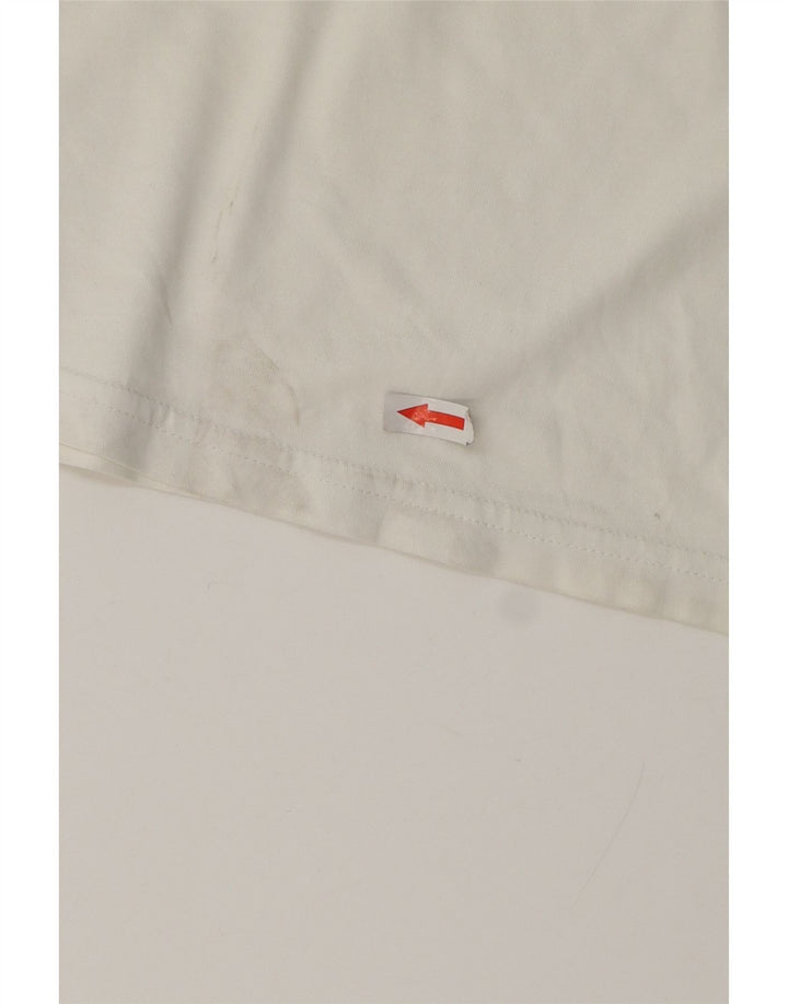 HUGO BOSS Mens Graphic T-Shirt Top Small White Cotton