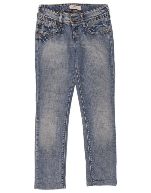 Женские узкие джинсы Levi's 571 W27 L34 синие, хлопок