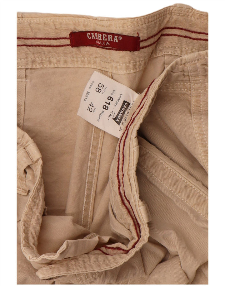 CARRERA Mens 618 Cargo Shorts W42 2XL Beige Cotton